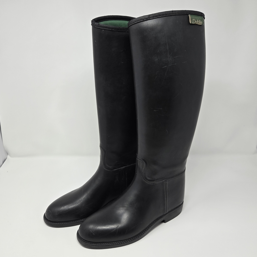 Dublin Tall Rubber Riding Boots – Youth EU 34 (US 3–4) – Black EUC Equestrian